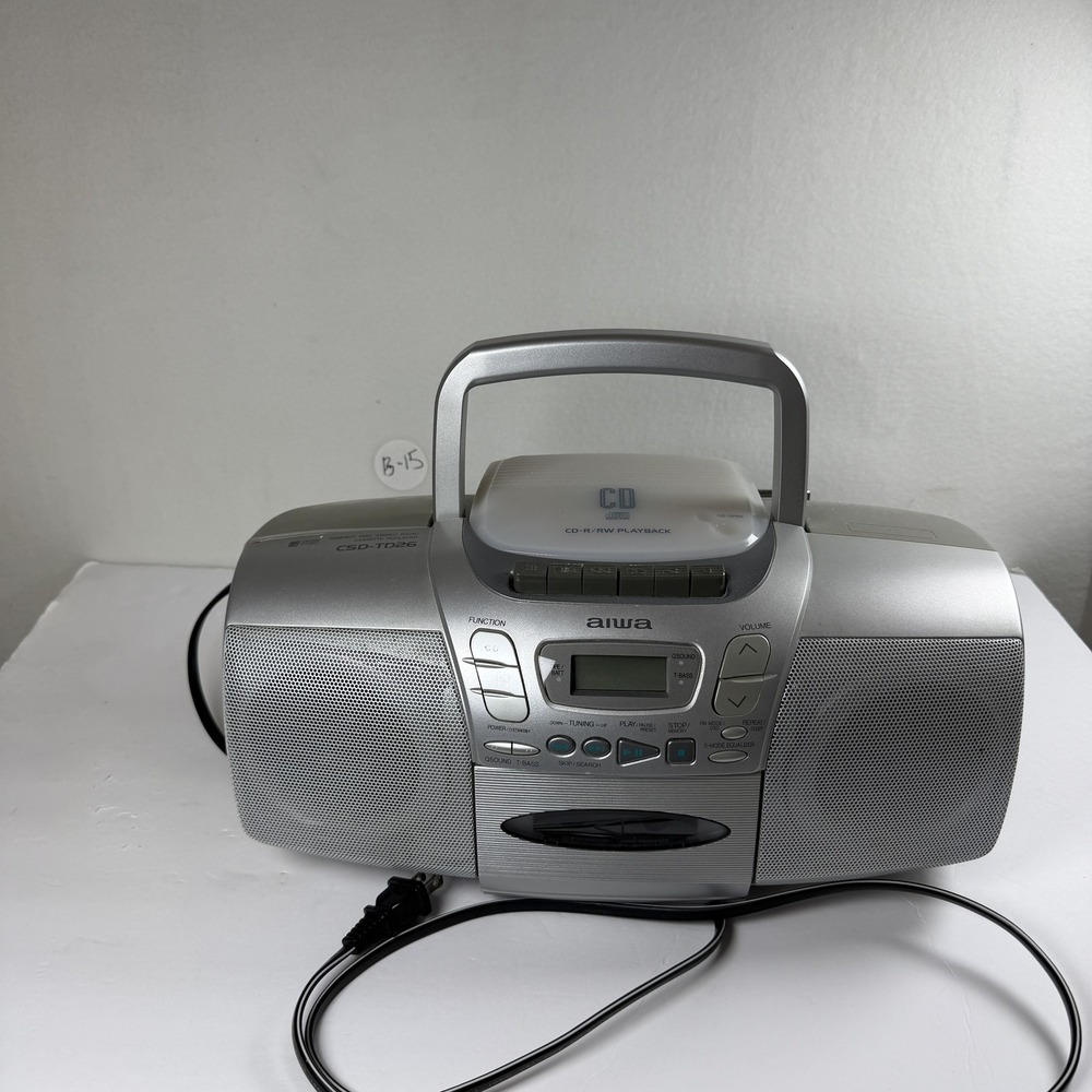 Vintage Aiwa CSD-TD26 CD Radio Cassette Recorder Boombox - Storage Location: B-1